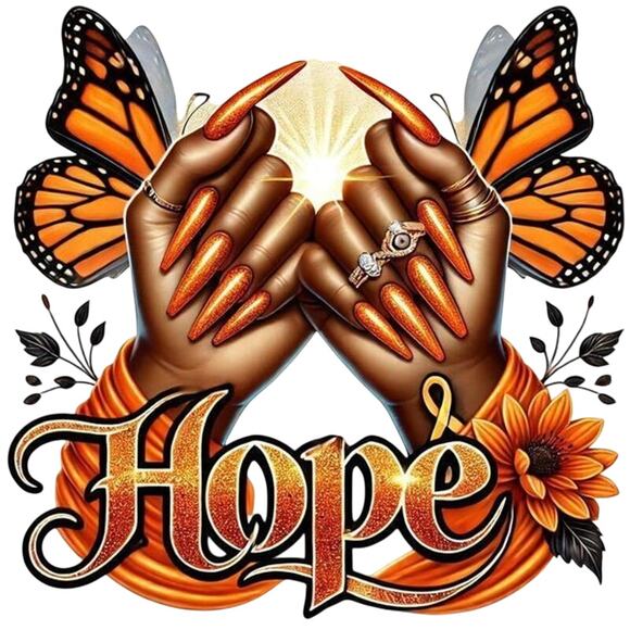 Wall Art Print- Hope - Fall Color Butterflies & Nails - Decor-Office Bedroom - Picture 1 of 1